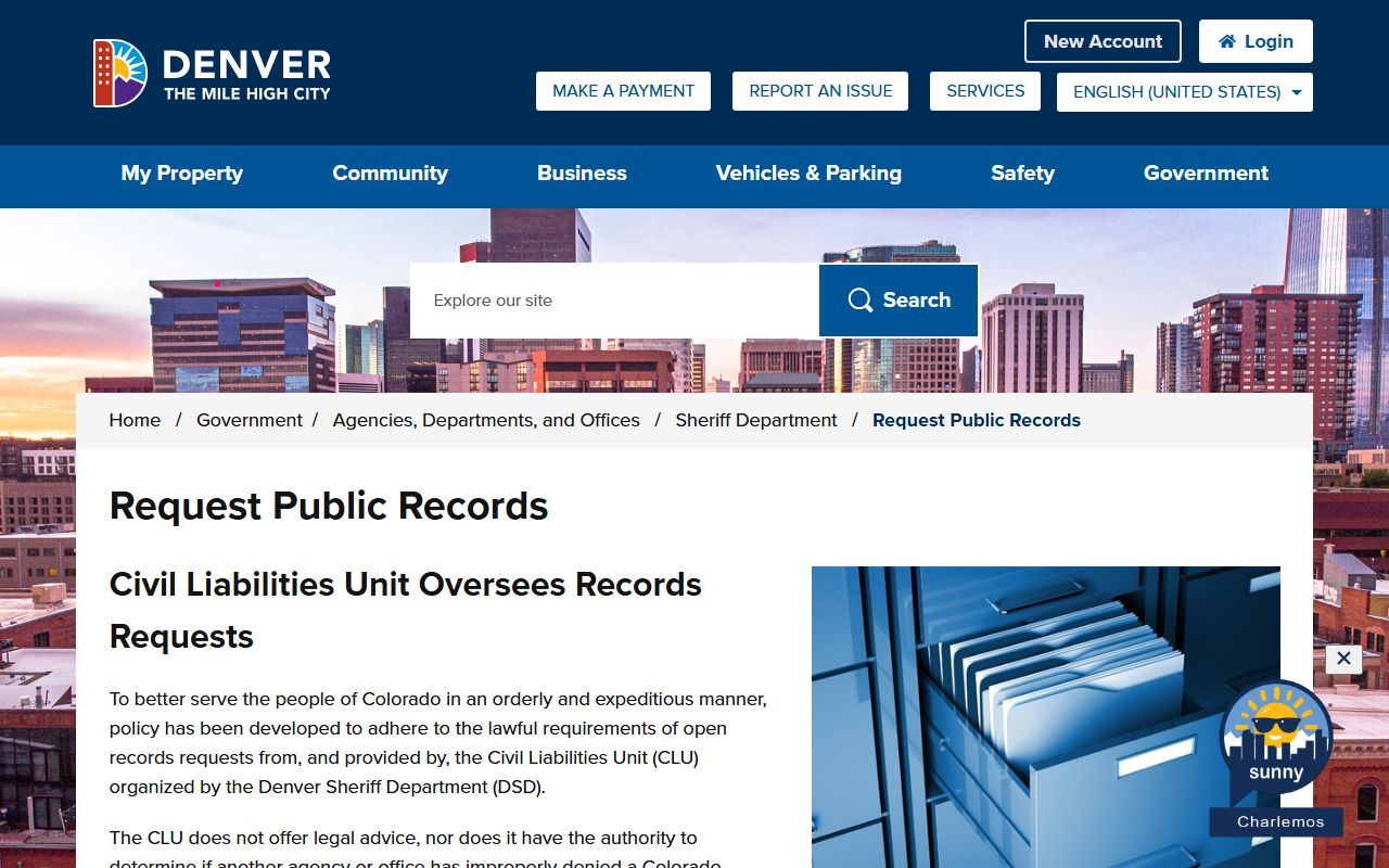 Denver Sheriff records portal