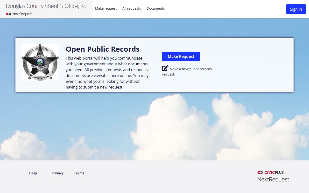 Douglas County NextRequest portal