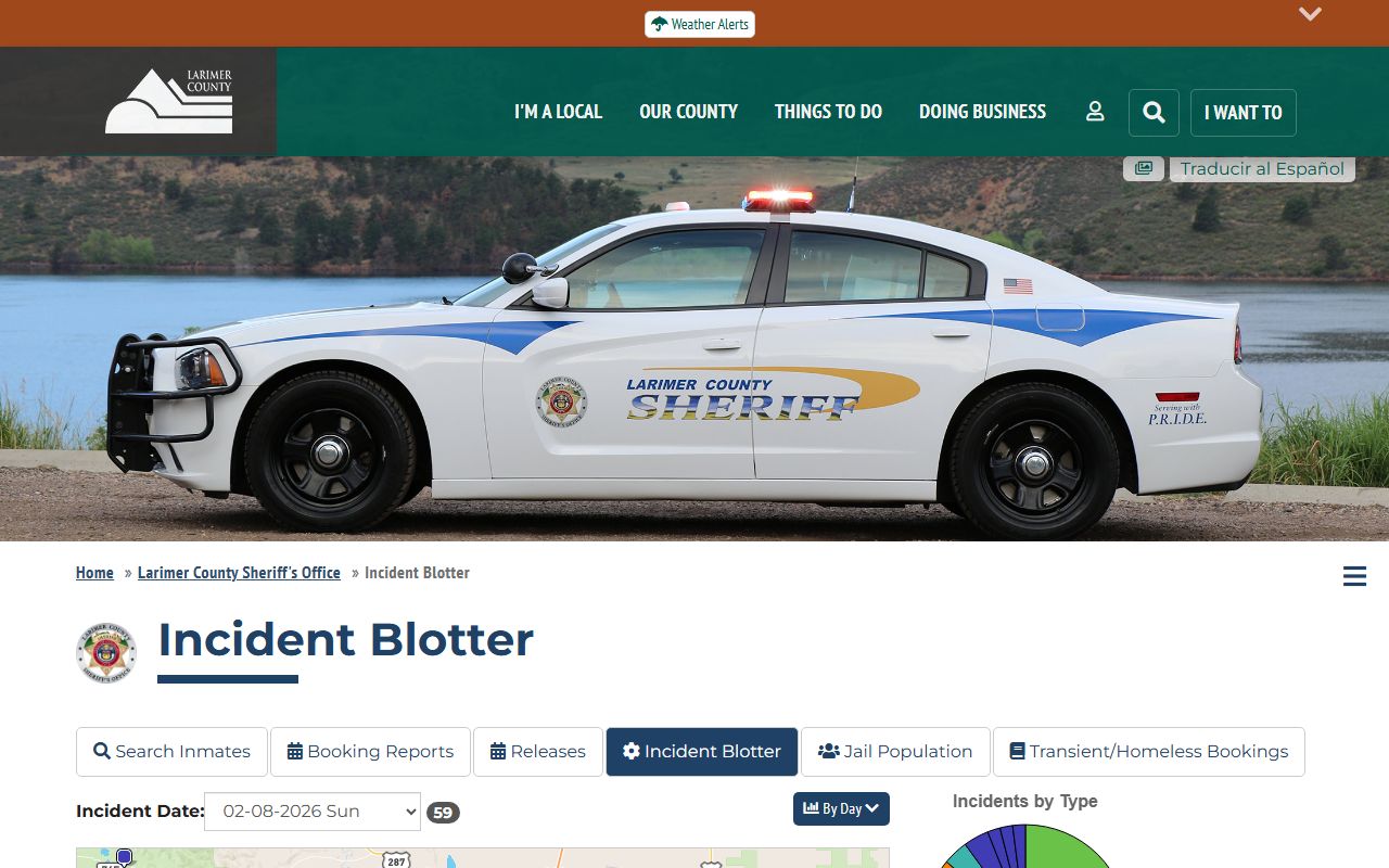 Larimer County incident blotter showing deputy activities